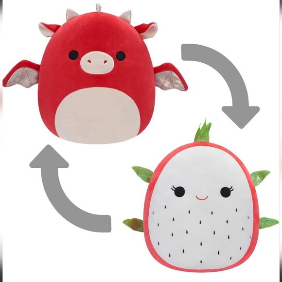 New DELITA Dragon Fruit & BAIDEN Dragon FlipAMallows Original Squishamallow 12" - Picture 13 of 13